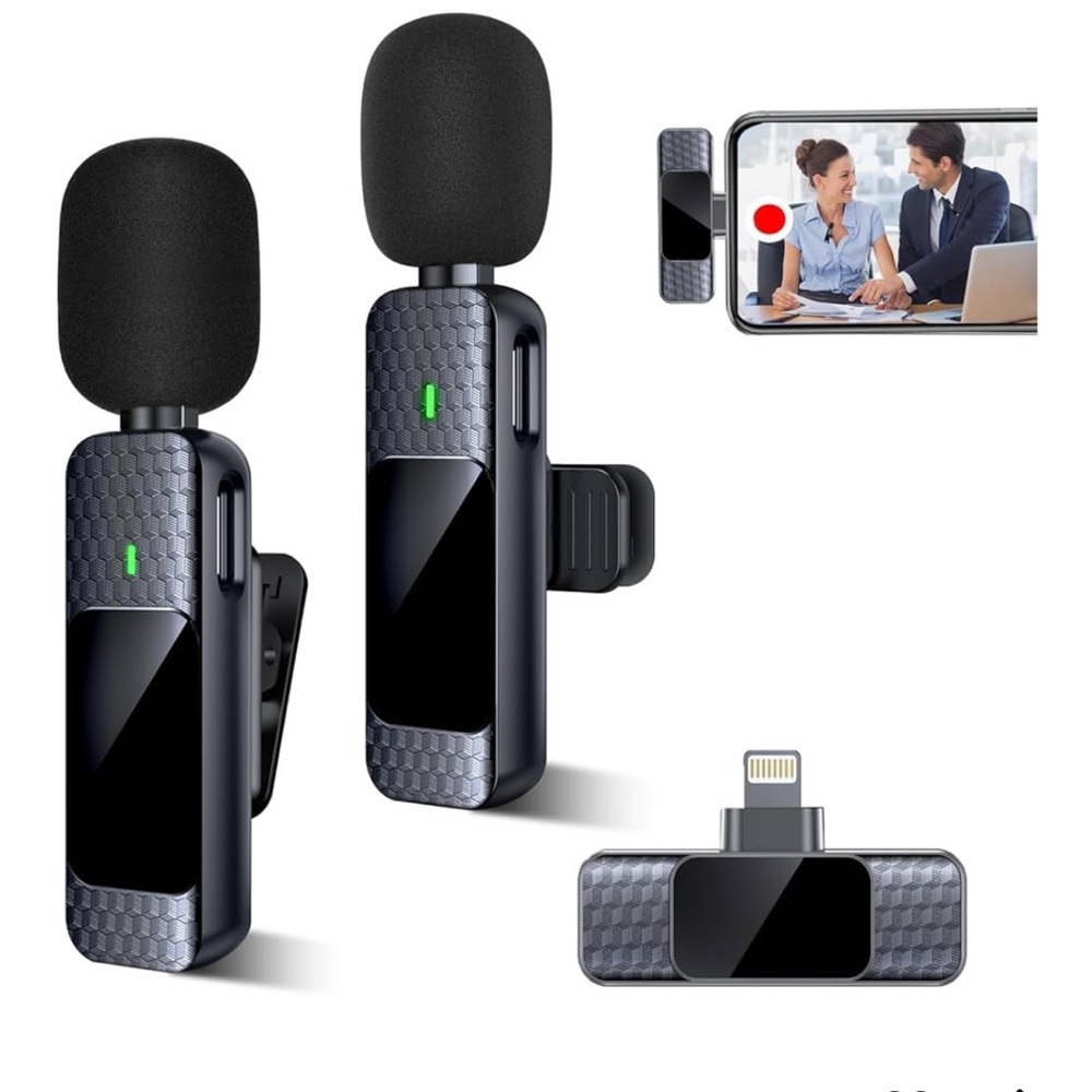 Wireless Lavalier Microphone for iPhone - Black